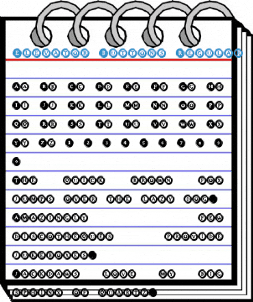 Elevator Buttons Regular Font