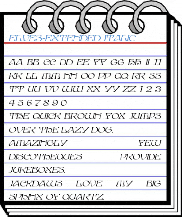 Elves-Extended Italic Font