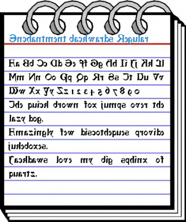 Enchantment backwards Font