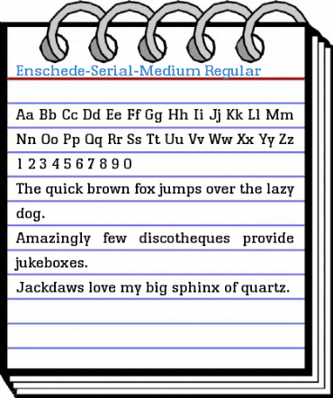 Enschede-Serial-Medium Regular Font