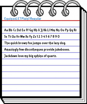 EquinoxLETPlain1 Regular Font