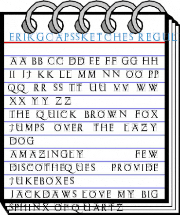 ErikGCapsSketches Regular Font