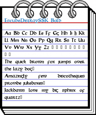 EscudeDisplaySSK Font