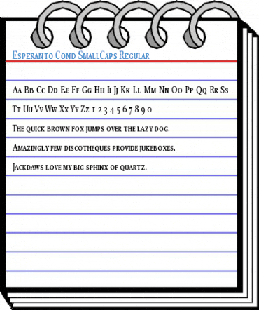 Esperanto Cond SmallCaps Font