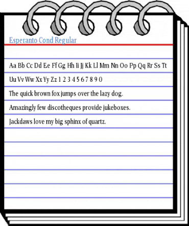 Esperanto Cond Regular Font
