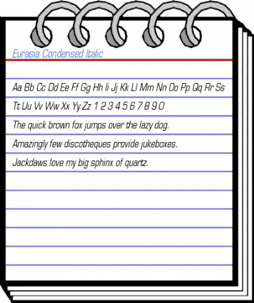 Eurasia Condensed Italic Font