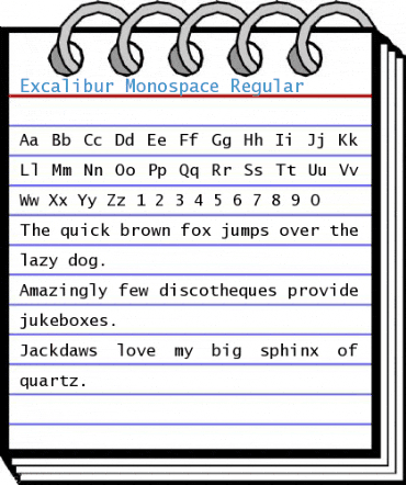 Excalibur Monospace Regular Font