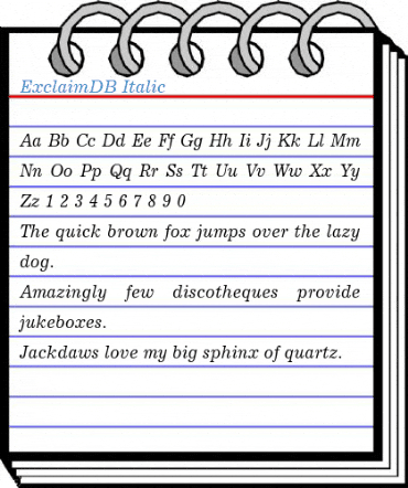 ExclaimDB Italic Font