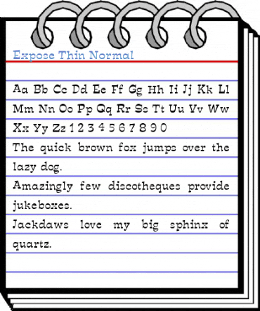 Expose Thin Normal Font