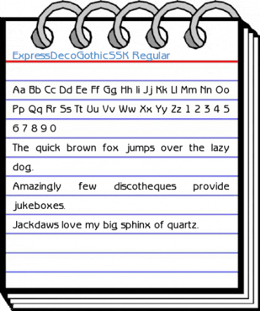 ExpressDecoGothicSSK Regular Font