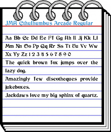 JMH Cthulhumbus Arcade Font