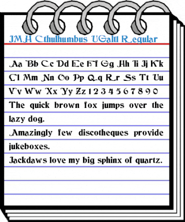 JMH Cthulhumbus UGalt1 Regular Font