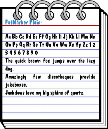 FatMarker Plain: Font