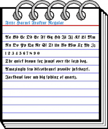 Fette Haenel Fraktur Font