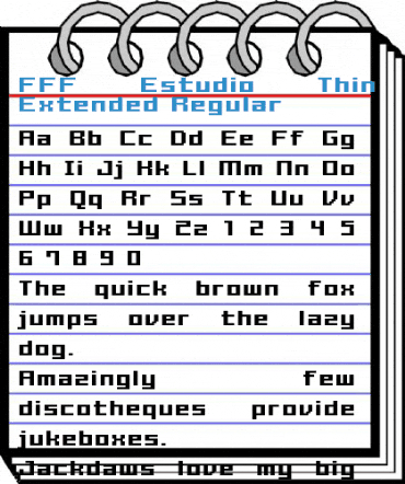 FFF Estudio Thin Bold Extended Regular Font