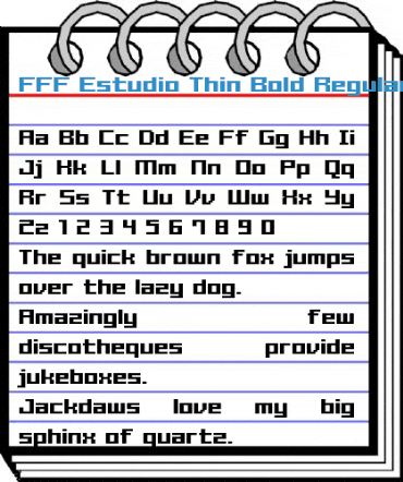 FFF Estudio Thin Bold Regular Font