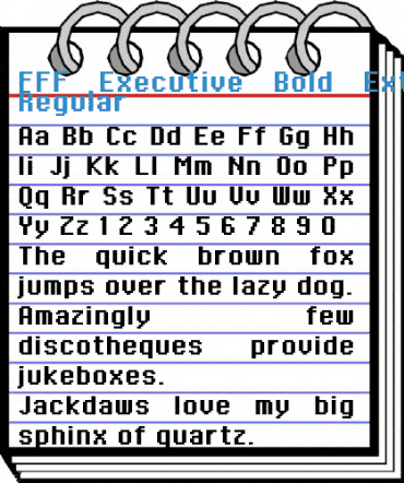 FFF Executive Bold Extended Regular Font