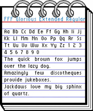 FFF Glorious Extended Regular Font