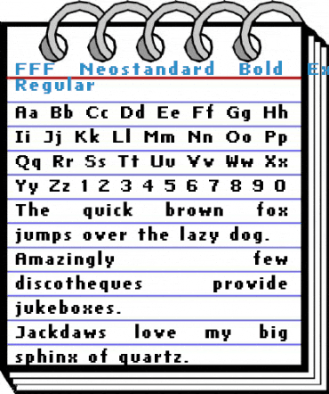FFF Neostandard Bold Extended Font