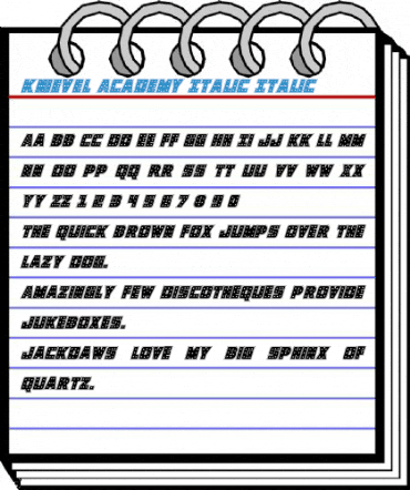 Knievel Academy Italic Italic Font