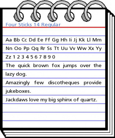 Four Sticks 14 Regular Font