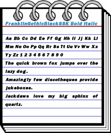 FranklinGothicBlackSSK Font