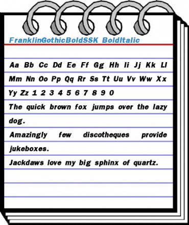 FranklinGothicBoldSSK Font