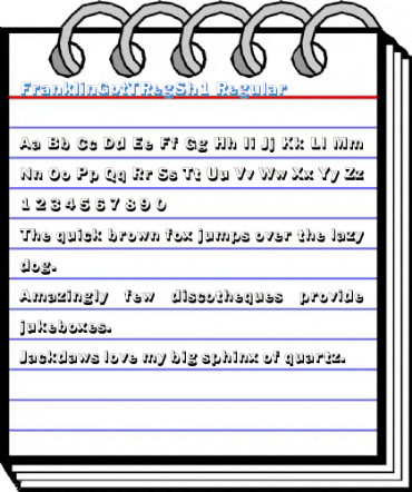 FranklinGotTRegSh1 Regular Font