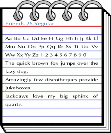 Friends 26 Regular Font