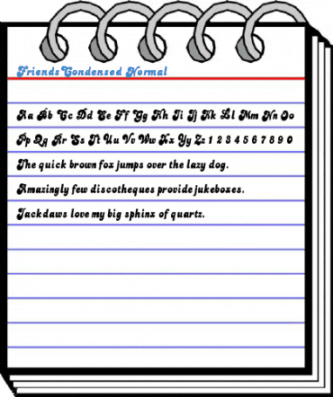 FriendsCondensed Font