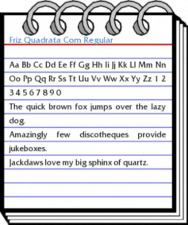 Friz Quadrata Com Regular Font