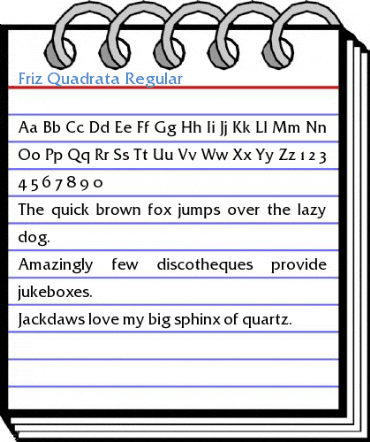 Friz Quadrata Regular Font