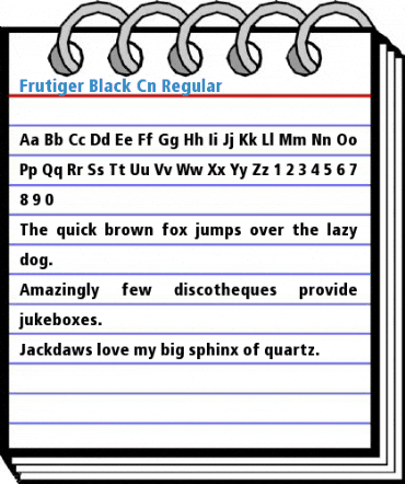 Frutiger Black Cn Regular Font