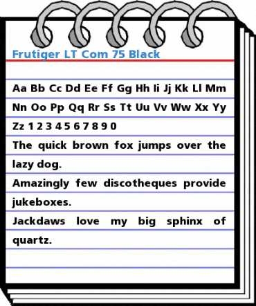 Frutiger LT Com 75 Black Font