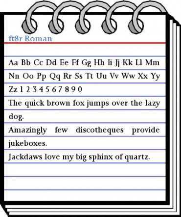 ft8r Roman Font