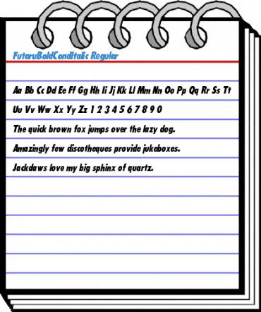 FutaruBoldCondItalic Regular Font