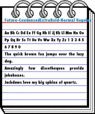 Futura-CondensedExtraBold-Normal Regular Font