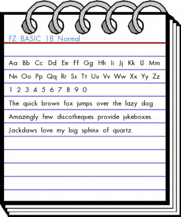 FZ BASIC 18 Normal Font