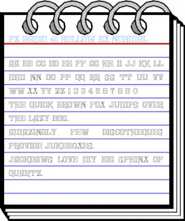 FZ BASIC 41 HOLLOW EX Font