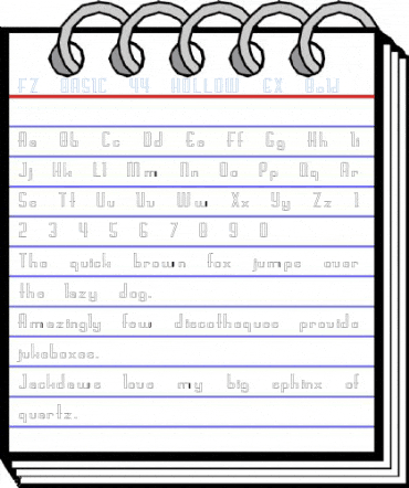 FZ BASIC 44 HOLLOW EX Font