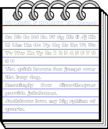 FZ BASIC 5 HOLLOW EX Normal Font