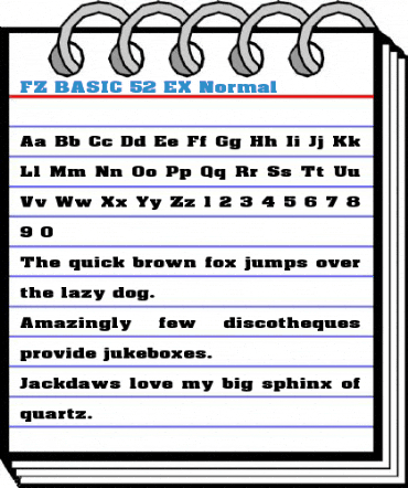 FZ BASIC 52 EX Normal Font