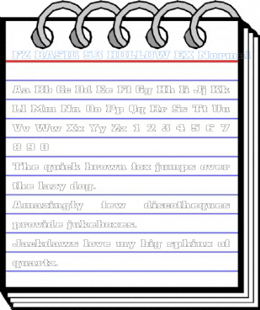 FZ BASIC 53 HOLLOW EX Font