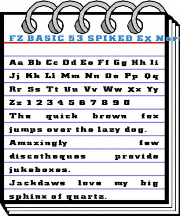 FZ BASIC 53 SPIKED EX Normal Font