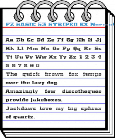 FZ BASIC 53 STRIPED EX Normal Font