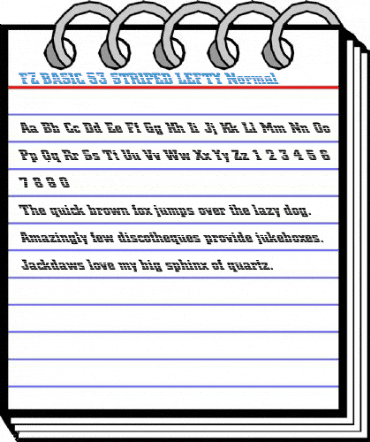 FZ BASIC 53 STRIPED LEFTY Normal Font