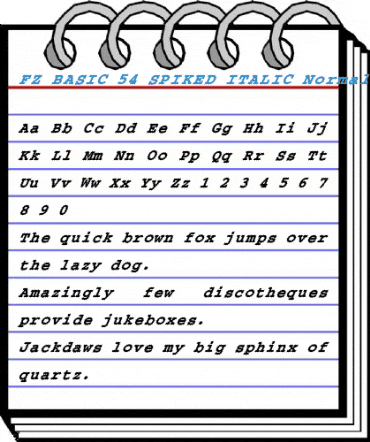 FZ BASIC 54 SPIKED ITALIC Font