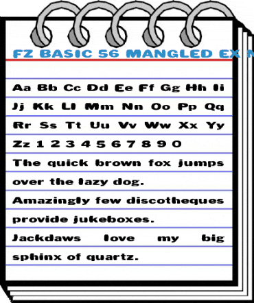 FZ BASIC 56 MANGLED EX Normal Font