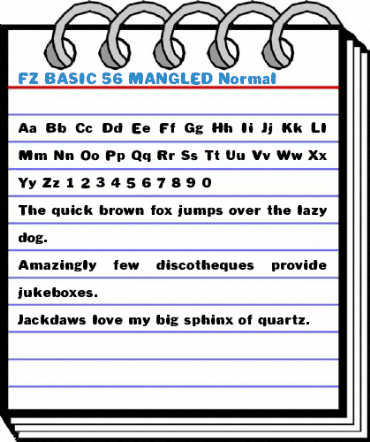 FZ BASIC 56 MANGLED Normal Font