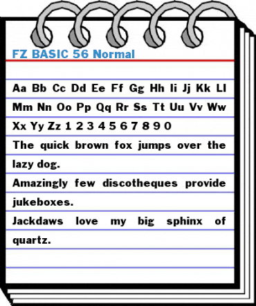 FZ BASIC 56 Normal Font